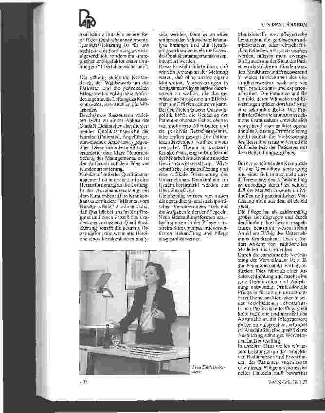 Vorschauseite 3: Total Quality Management-Zertifizierung Fortbildungstagung der ALK Baden-Württemberg e. V. am 24. und 25. April 1997 in Herrenberg