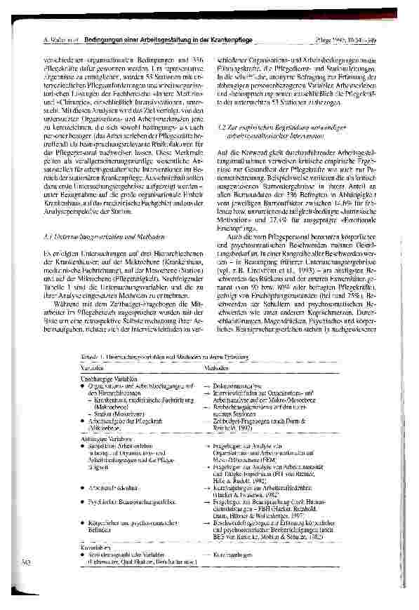 Vorschauseite 3: Bedingungen einer beanspruchs-optimalen und patientenzentrierten Arbeitsgestaltung in der stationären Krankenpflege