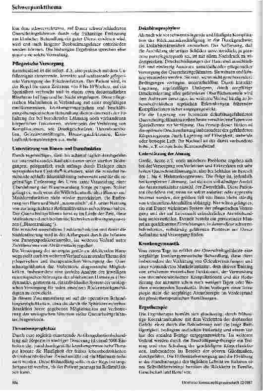 Vorschauseite 3: Die Behandlung und Rehabilitation Querschnittgelähmter