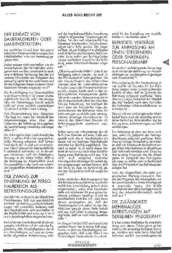 Vorschauseite 2: Befristete Arbeitsverträge in der Pflege: Chance oder Risiko?