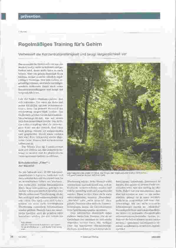 Vorschauseite 1: Regelmäßiges Training fürs Gehirn