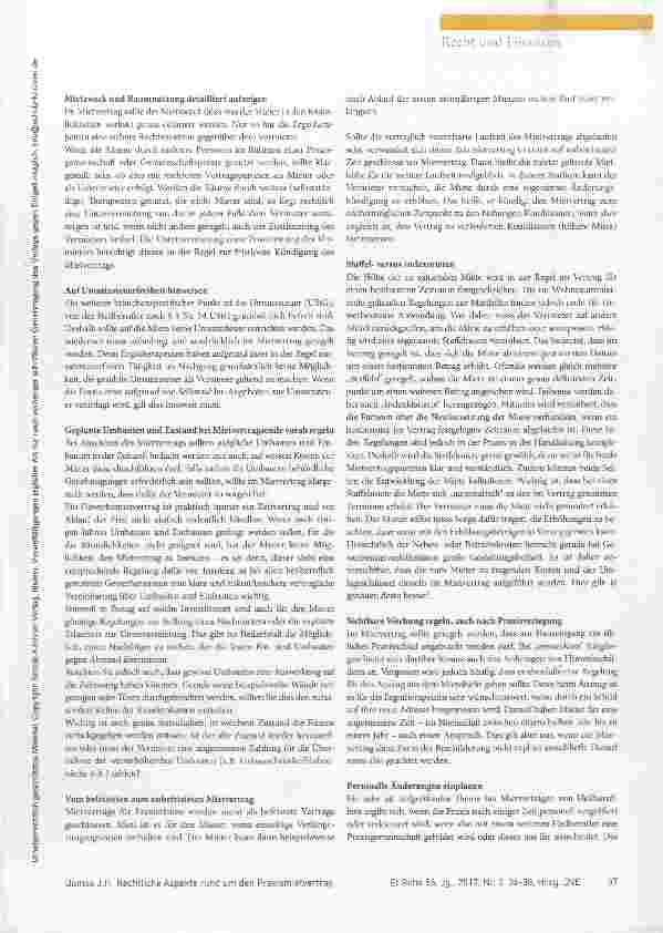 Vorschauseite 2: Rechtliche Aspekte rund um den Praxismietvertrag