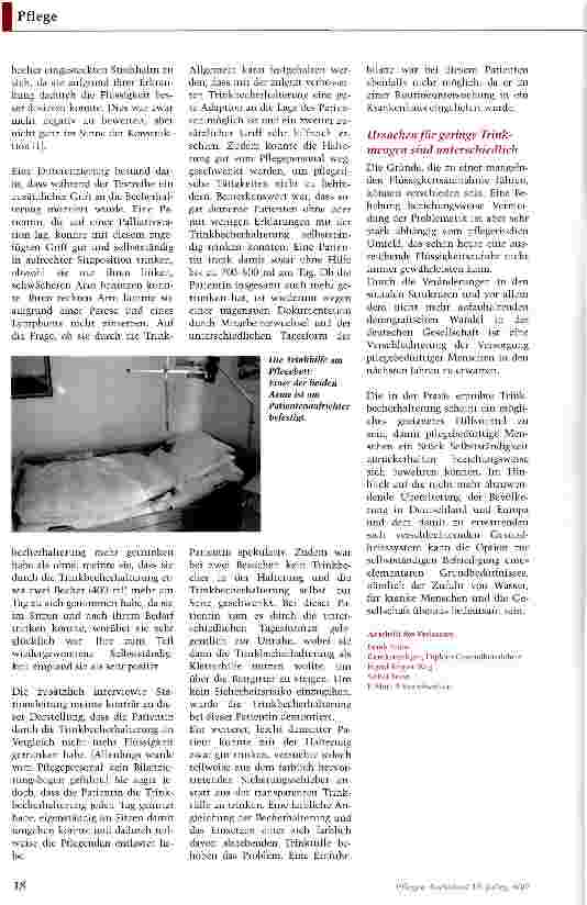 Vorschauseite 3: Trinkhilfe am Bett zur Dehydratationsprophylaxe