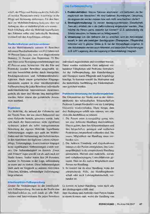 Vorschauseite 2: Mobilitätsförderung in der geriatrischen Langzeitpflege
