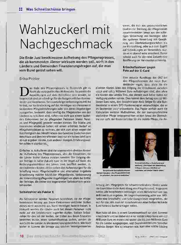 Vorschauseite 1: Wahlzuckerl mit Nachgeschmack