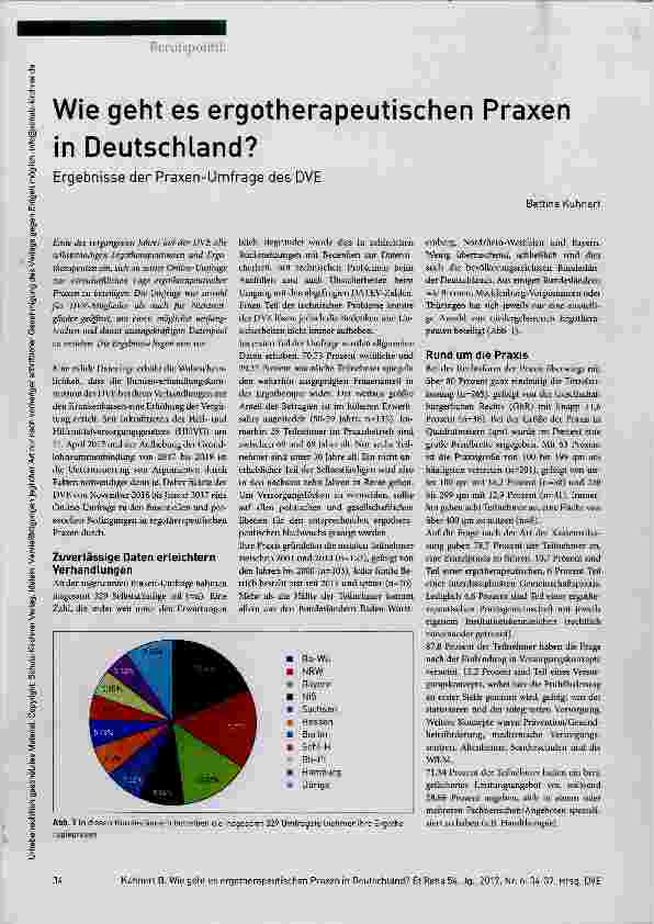 Vorschauseite 1: Wie geht es ergotherapeutischen Praxen in Deutschland?