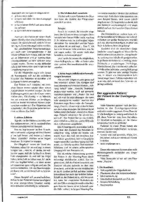 Vorschauseite 2: Der Umgang mit dem Parameter Psyche auf der Intensivstation