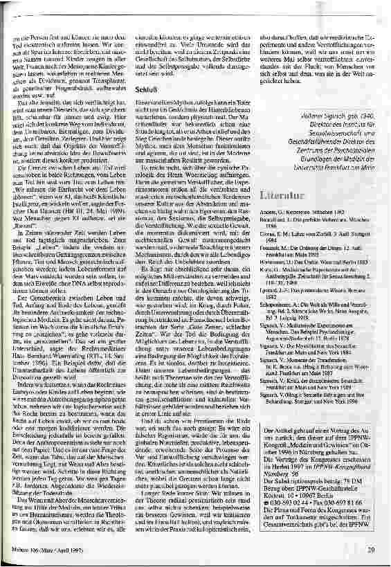 Vorschauseite 4: Experimente mit Menschen Über den Prozeß der Verstofflichung