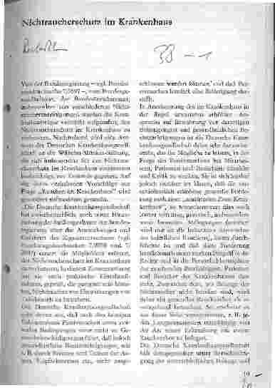 Vorschauseite 1: Nichtraucherschutz im Krankenhaus