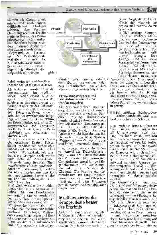 Vorschauseite 2: Kostenund Leistungsanalyse in der Inneren Medizin Polotprojekt der Krankenanstalten Gilead und der Universität Bayreuth