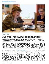 Vorschauseite 1: "So froh, dass wir arbeiten können."