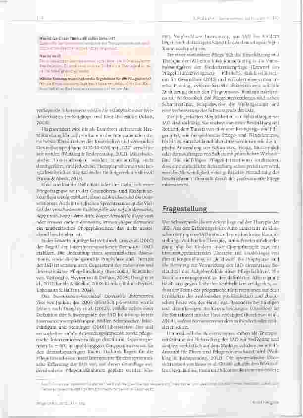 Vorschauseite 2: Lokale Bamerecremes zur Hautpflege bei Neugeborenen, Säuglingen und Kleinkindern mit Inkontinenzassoziierter Dermatitis (lAD)