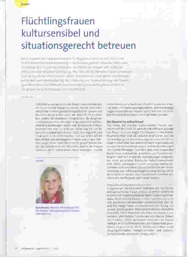Vorschauseite 1: Flüchtlingsfrauen kultursensibel und situationsgerecht betreuen