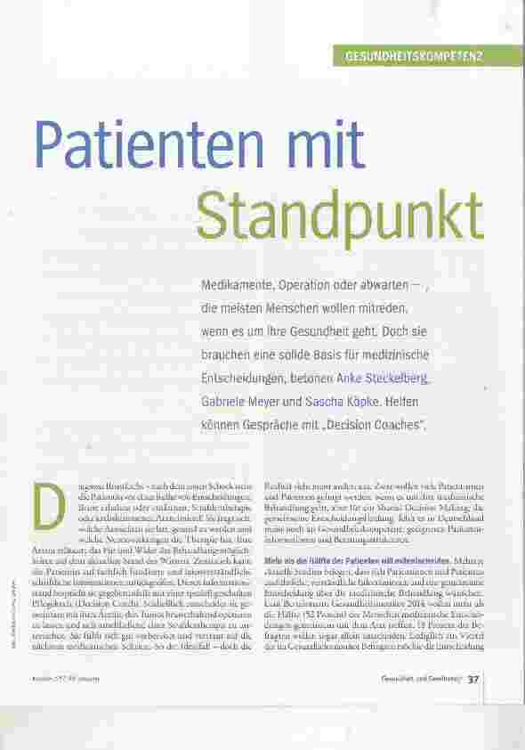 Vorschauseite 2: Patienten mit Standpunkt