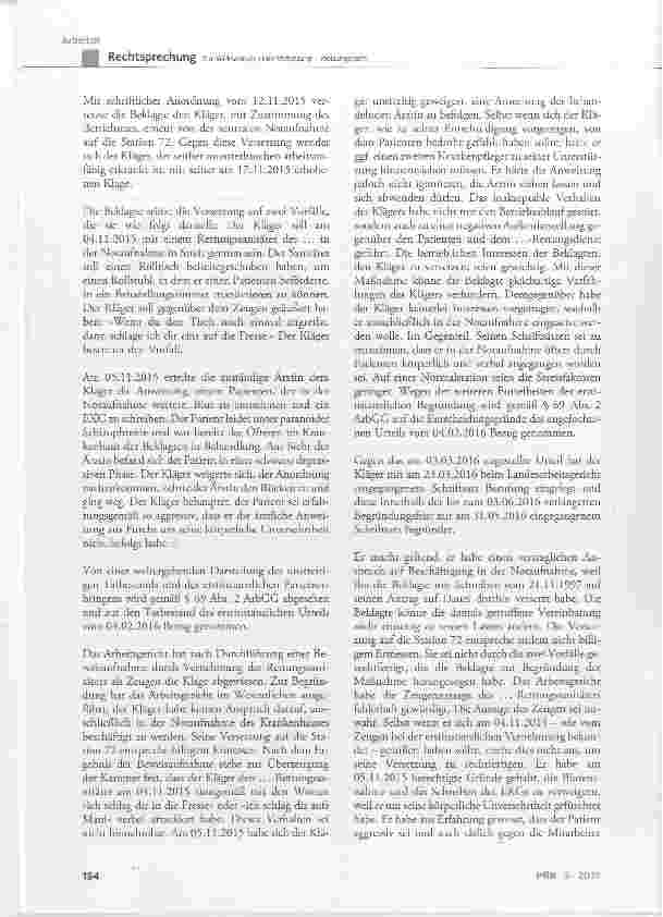 Vorschauseite 3: Zur Wirksamkeit einer Versetzung Weisungsrecht