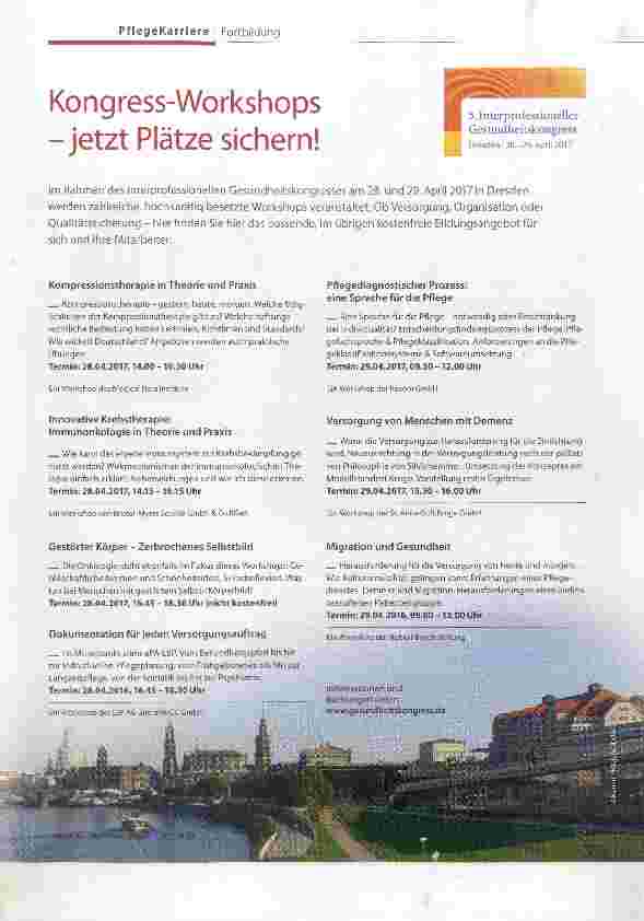 Vorschauseite 1: Kongress-Workshops jetzt Plätze sichern!