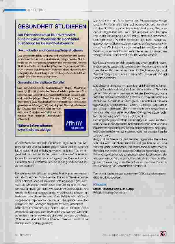 Vorschauseite 3: Auslandspflegepraktikum im „Mnazi Mmoja Hospital“ auf Sansibar