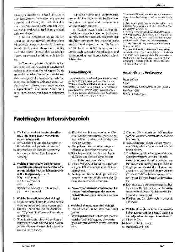 Vorschauseite 3: Schäden bei Lagerungen im Anästhesieund OP-Bereich: zur Verantwortlichkeit und zum Delegationsverhalten bzwe. Delegationsverschulden