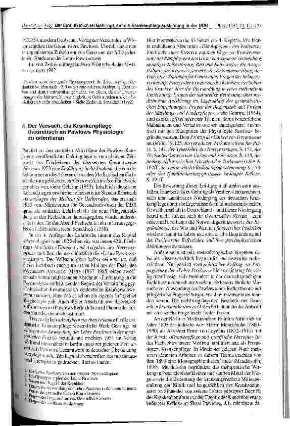 Vorschauseite 5: Der Einfluß Michael Gehrings ( 1918-1969) auf die Krankenpflegeausbildung in der DDR