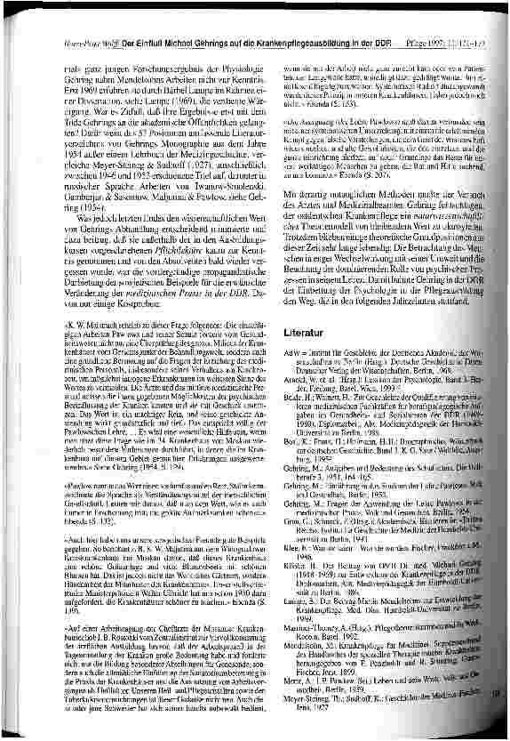 Vorschauseite 6: Der Einfluß Michael Gehrings ( 1918-1969) auf die Krankenpflegeausbildung in der DDR