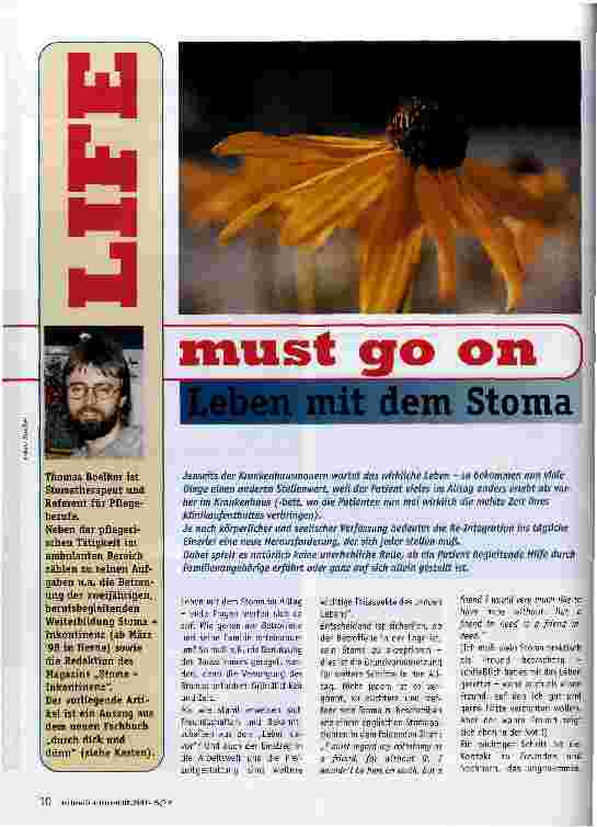 Vorschauseite 1: Life must go on Leben mit dem Stoma