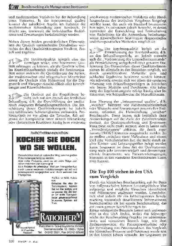 Vorschauseite 4: Benchmarking als Management-Instrument Auch Krankenhäuser können von den Besten lernen