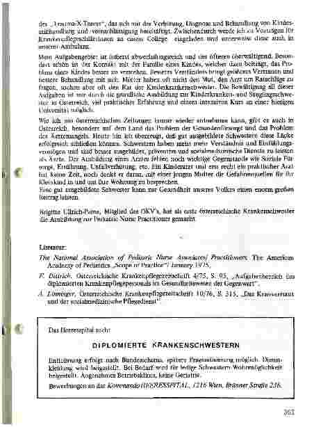 Vorschauseite 3: Krankenschwestern erweitern ihr Arbeitsfeld