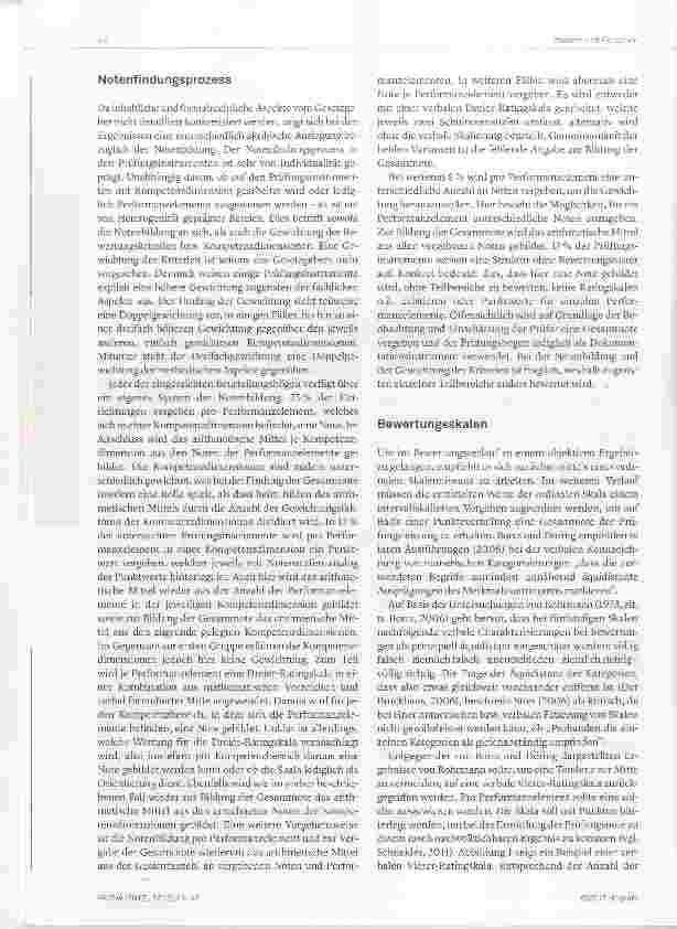 Vorschauseite 2: Die Beurteilung der praktischen Prüfung Transparenz und Objektivität bei der Notenbildung