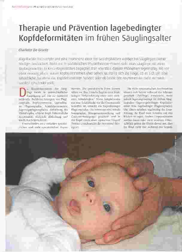 Vorschauseite 1: Therapie und Prävention lagebedingter Kopfdeformitäten im frühen Säuglingsalter