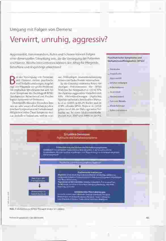 Vorschauseite 1: Verwirrt, unruhig, aggressiv?