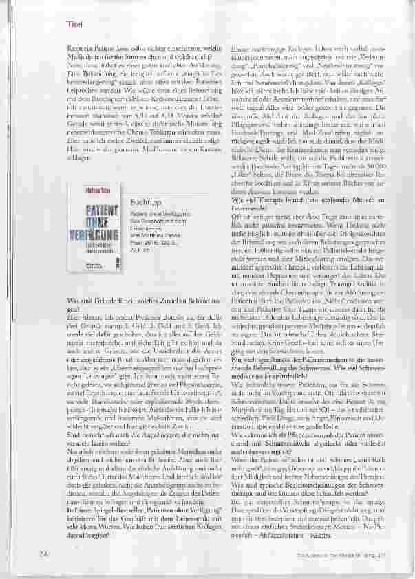 Vorschauseite 3: Ich wünsche mir mehr mutiges Pflegepersonal
