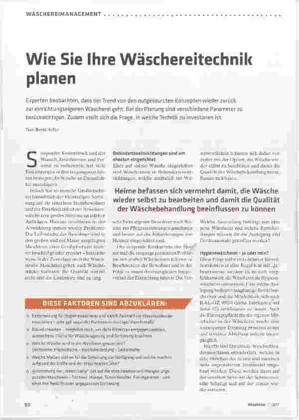 Vorschauseite 1: Wie Sie Ihre Wäschereitechnik planen