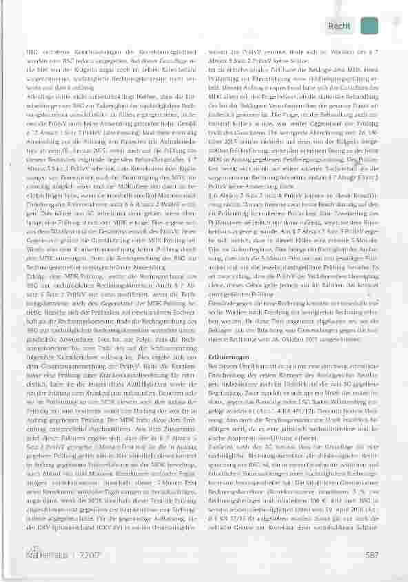 Vorschauseite 2: Nachträgliche Rechnungskorrektur und MDK-Prüfung nach PrüfvV