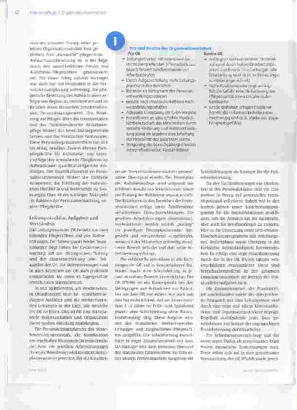 Vorschauseite 3: Wie sinnvoll ist eine Organisationseinheit Intensiv und Anästhesie?