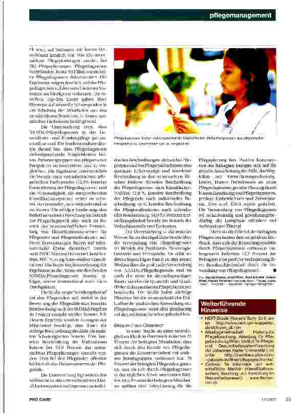 Vorschauseite 4: 10 Jahre GuGK: Die Rolle des Pflegeprozesses