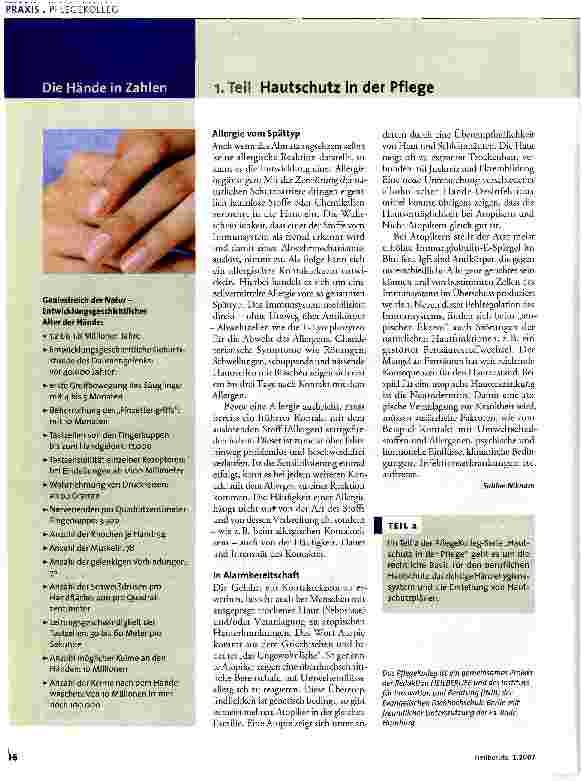Vorschauseite 3: 1. Teil Hautschutz in der Pflege - Haut - ein Multitalent in Gefahr