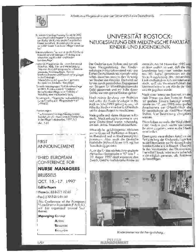 Vorschauseite 4: Die Fachweiterbildung zur/zum Fachkrankenschwester/pfleger in der Onkologie beginnt am Universitätsklinikum Würzburg