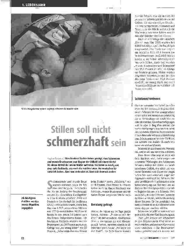 Vorschauseite 1: Stillen soll nicht schmerzhaft sein