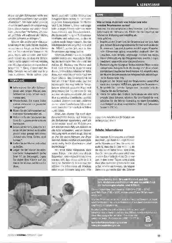 Vorschauseite 2: Stillen soll nicht schmerzhaft sein