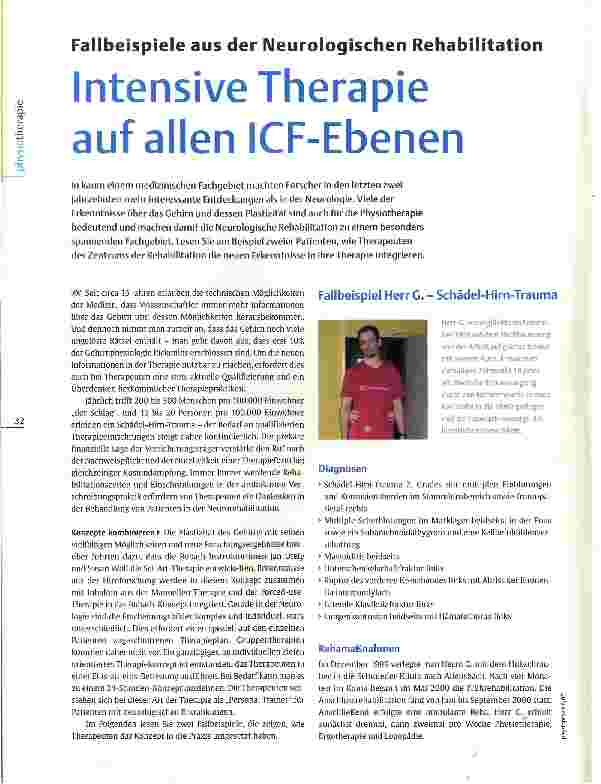 Vorschauseite 1: Fallbeispiele aus der Neurologischen Rehabilitation Intensive Therapie auf allen ICF-Ebenen