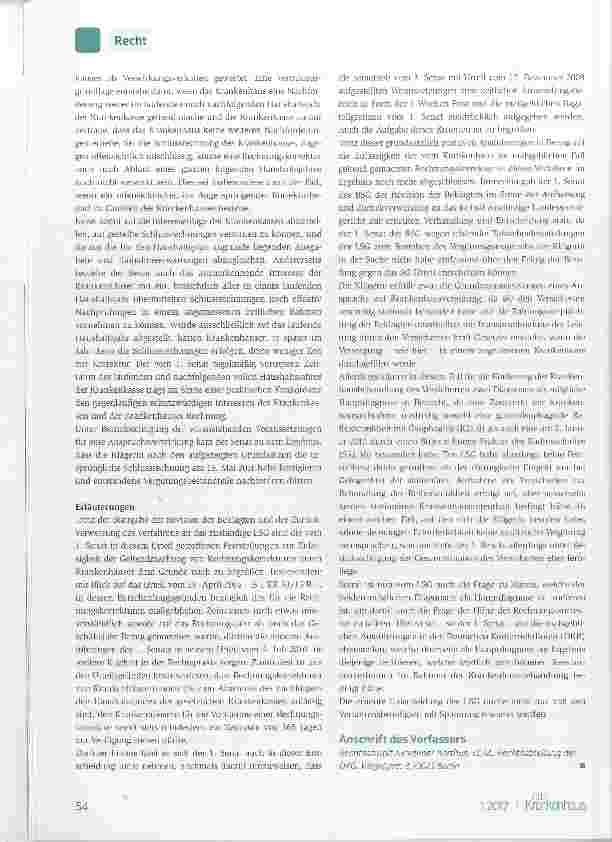 Vorschauseite 2: Rechnungskorrekturen durch Krankenhäuser - ein Update