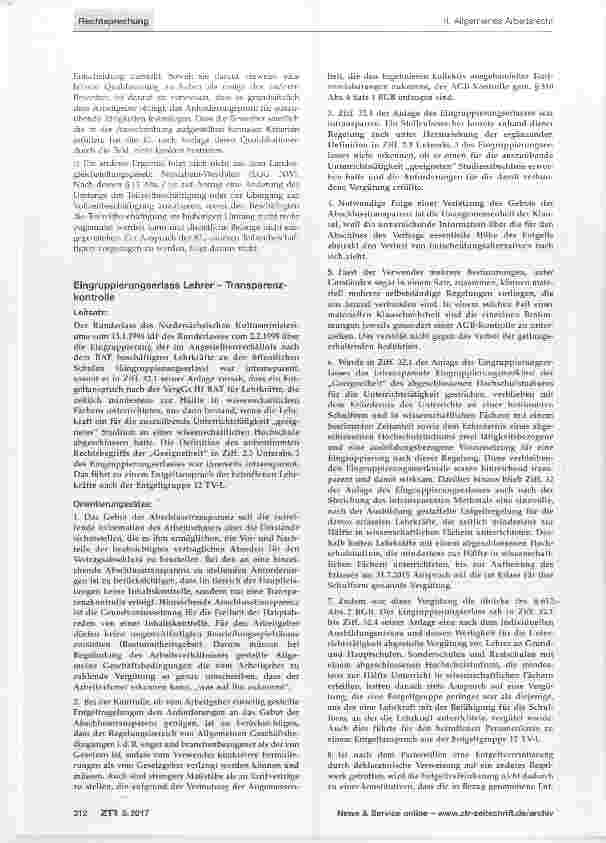 Vorschauseite 4: Arbeitszeiterhöhung Vergabe von Stundendeputaten