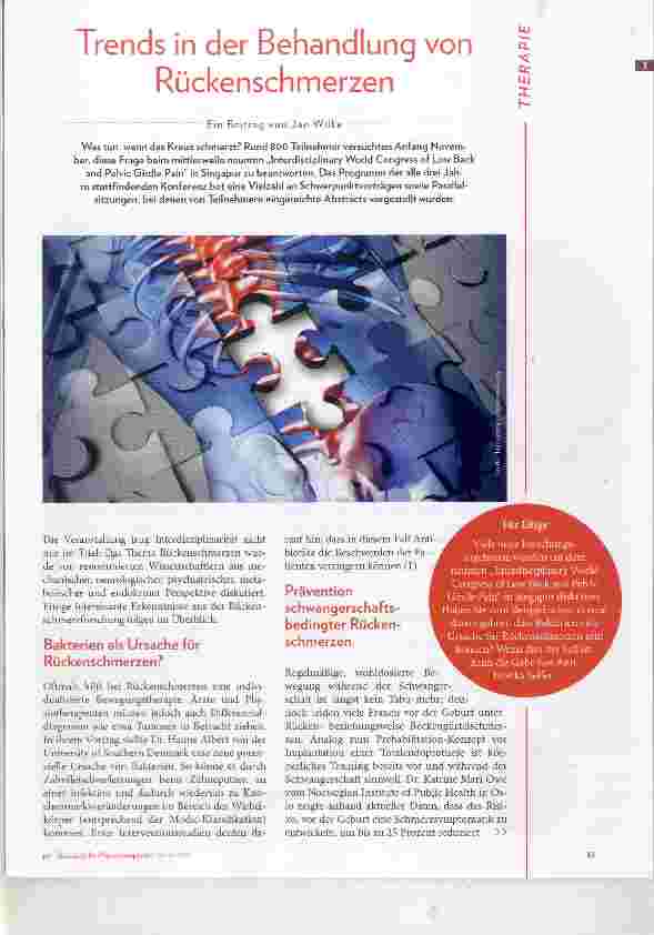 Vorschauseite 1: Trends in der Behandlung von Rückenschmerzen