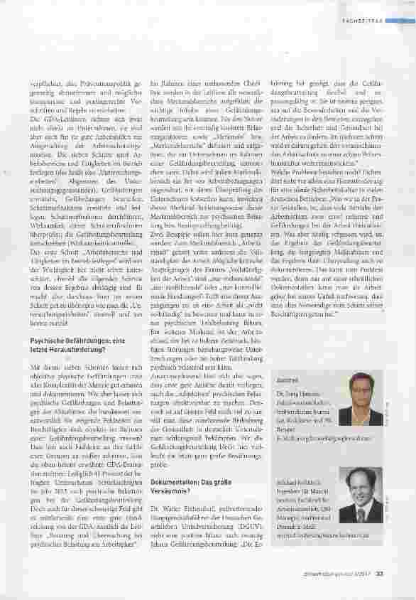 Vorschauseite 4: Die Gefährdungsbeurteilung ein erfolgreiches Instrument der Unternehmensführung