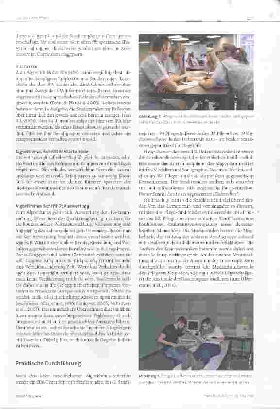 Vorschauseite 3: Interprofessionelle Ausbildung Planung einer interprofessioneiien Ausbildung zwischenPflegeund Medizinstudierenden: ein Sieben-Schritte-Algorithmus