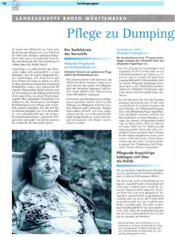 Vorschauseite 2: Pflege zu Dumpingpreisen