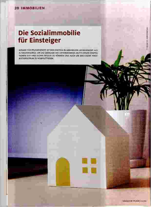 Vorschauseite 1: Die Sozialimmobilie für Einsteiger