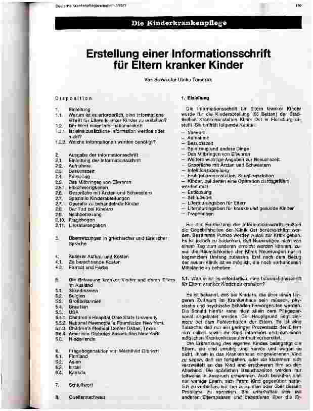Vorschauseite 1: Erstellung einer Info-schrift für Eltern und Kinder
