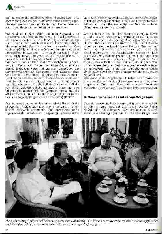 Vorschauseite 4: Die Angehörigen-Initiative-Berlin e. V. Über den eigeninitiativen Aufbau eines Selbsthilfenetzwerks für pflegende Angehörige