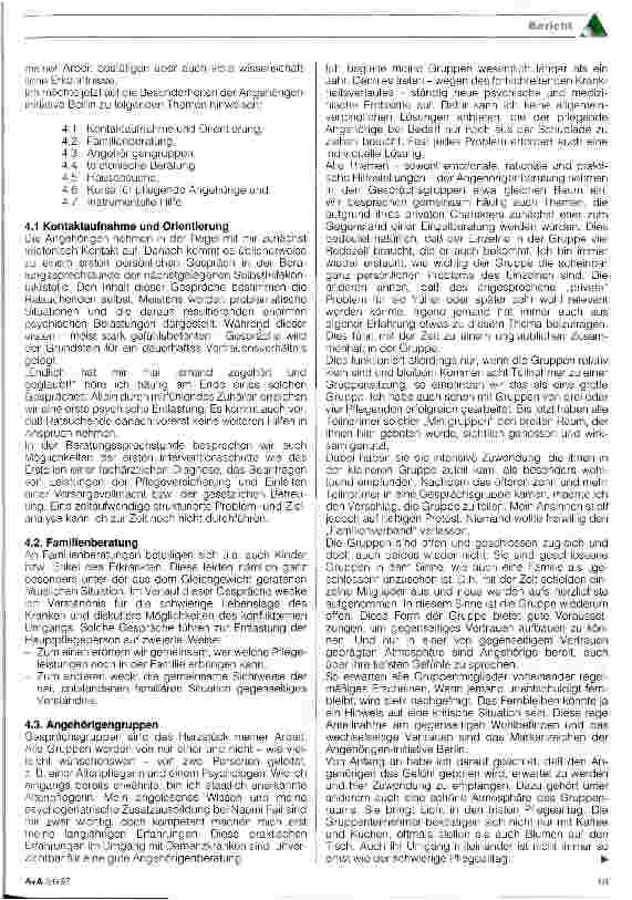Vorschauseite 5: Die Angehörigen-Initiative-Berlin e. V. Über den eigeninitiativen Aufbau eines Selbsthilfenetzwerks für pflegende Angehörige